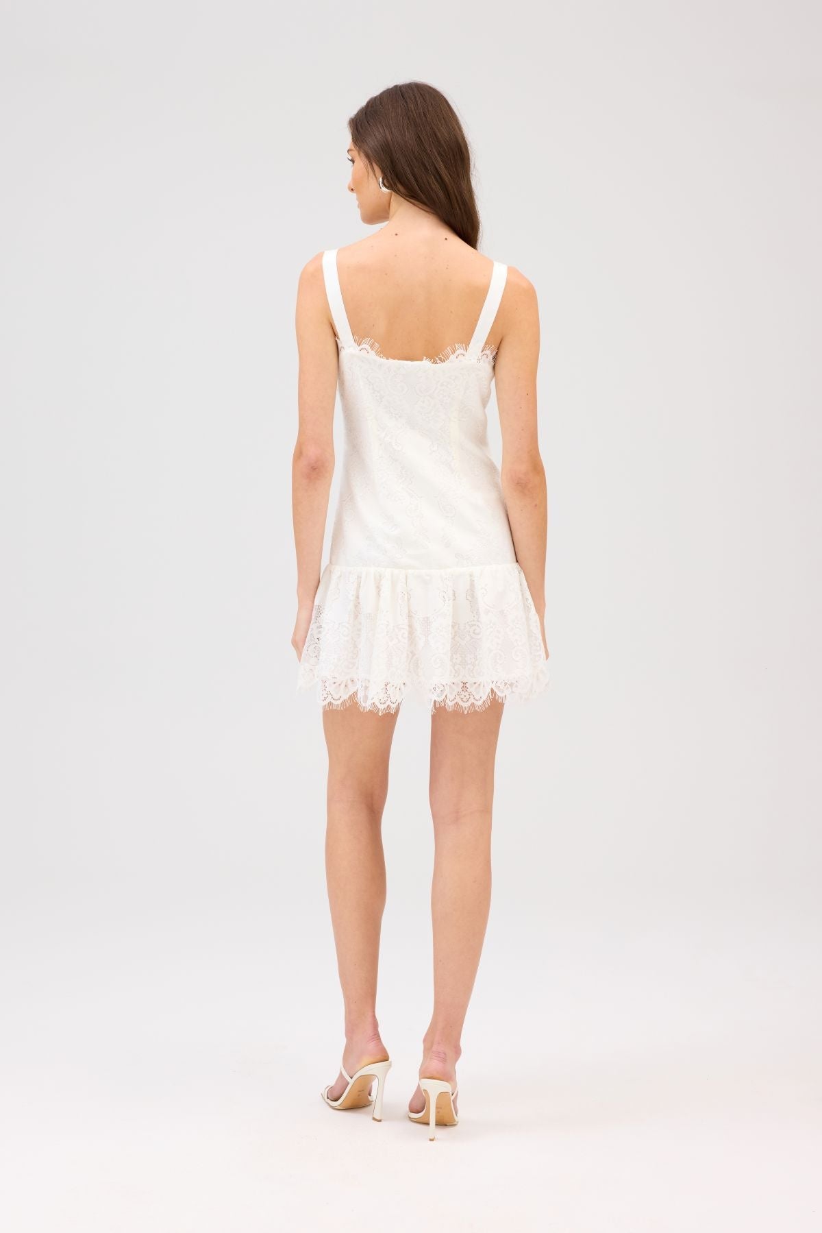 Seraphina White Lace Mini Dress - Allison New York - COLOR GAME