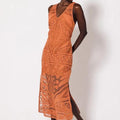 Shelby Crochet Midi Dress Apricot Brandy - Cleobella - COLOR GAME