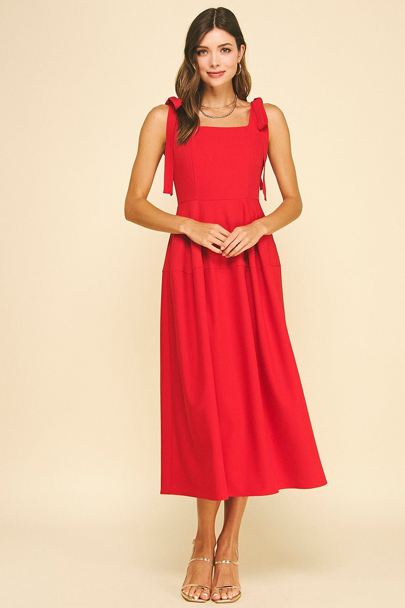 Solene Bow Detail Midi Dress - Pinch - COLOR GAME