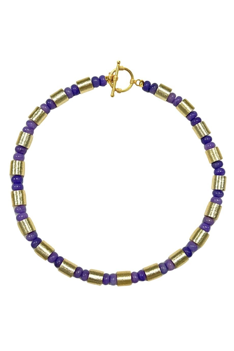 St. Germain Collar Necklace Purple - Accessory Concierge - COLOR GAME