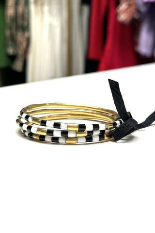 Stadium Stack Bracelets Black + White - Glitter & Gold - COLOR GAME