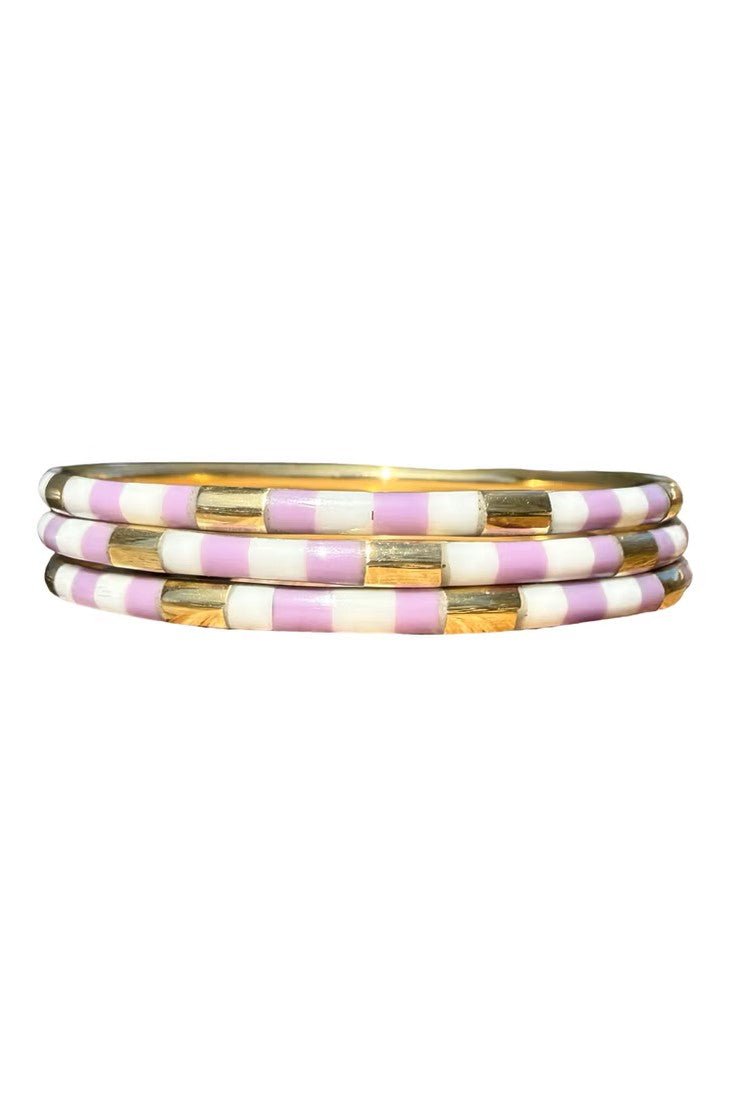 Stadium Stack Bracelets Lavender + White - Glitter & Gold - COLOR GAME