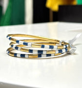 Stadium Stack Bracelets Navy + White - Glitter & Gold - COLOR GAME