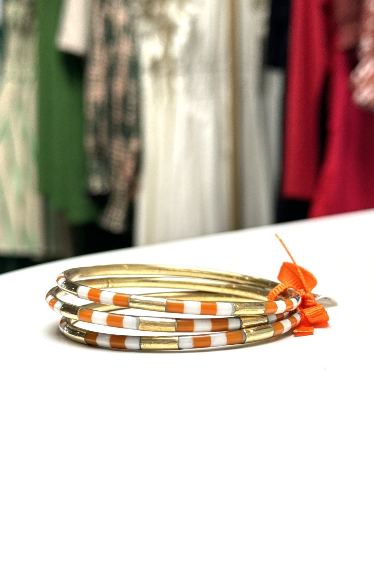 Stadium Stack Bracelets Orange + White - Glitter & Gold - COLOR GAME