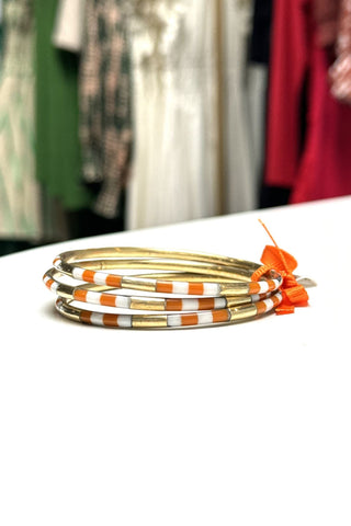 Stadium Stack Bracelets Orange + White - Glitter & Gold - COLOR GAME