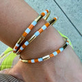 Stadium Stack Bracelets Orange + White - Glitter & Gold - COLOR GAME