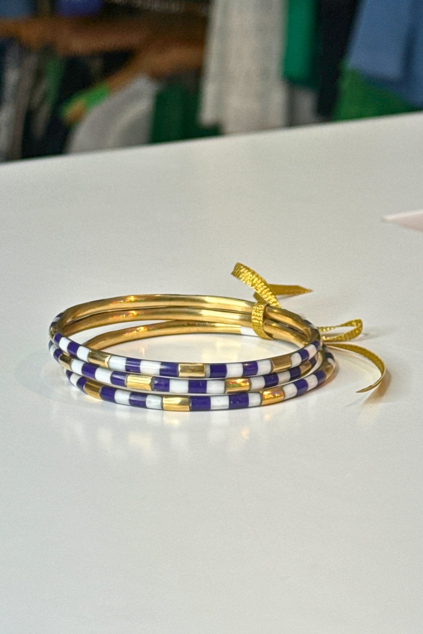 Stadium Stack Bracelets Purple + White - Glitter & Gold - Color Game