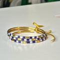 Stadium Stack Bracelets Purple + White - Glitter & Gold - Color Game