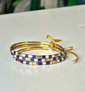 Stadium Stack Bracelets Purple + White - Glitter & Gold - Color Game