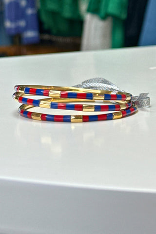 Stadium Stack Bracelets Red + Blue - Glitter & Gold - Color Game