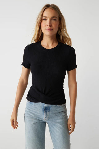 Stella Twist - Front Crinkle Tee Black - Michael Stars - COLOR GAME