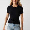 Stella Twist - Front Crinkle Tee Black - Michael Stars - COLOR GAME