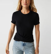 Stella Twist - Front Crinkle Tee Black - Michael Stars - COLOR GAME