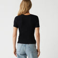 Stella Twist - Front Crinkle Tee Black - Michael Stars - COLOR GAME