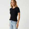 Stella Twist - Front Crinkle Tee Black - Michael Stars - COLOR GAME