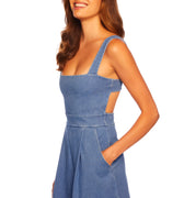 Stretch Denim Apron Romper - Susana Monaco - Color Game