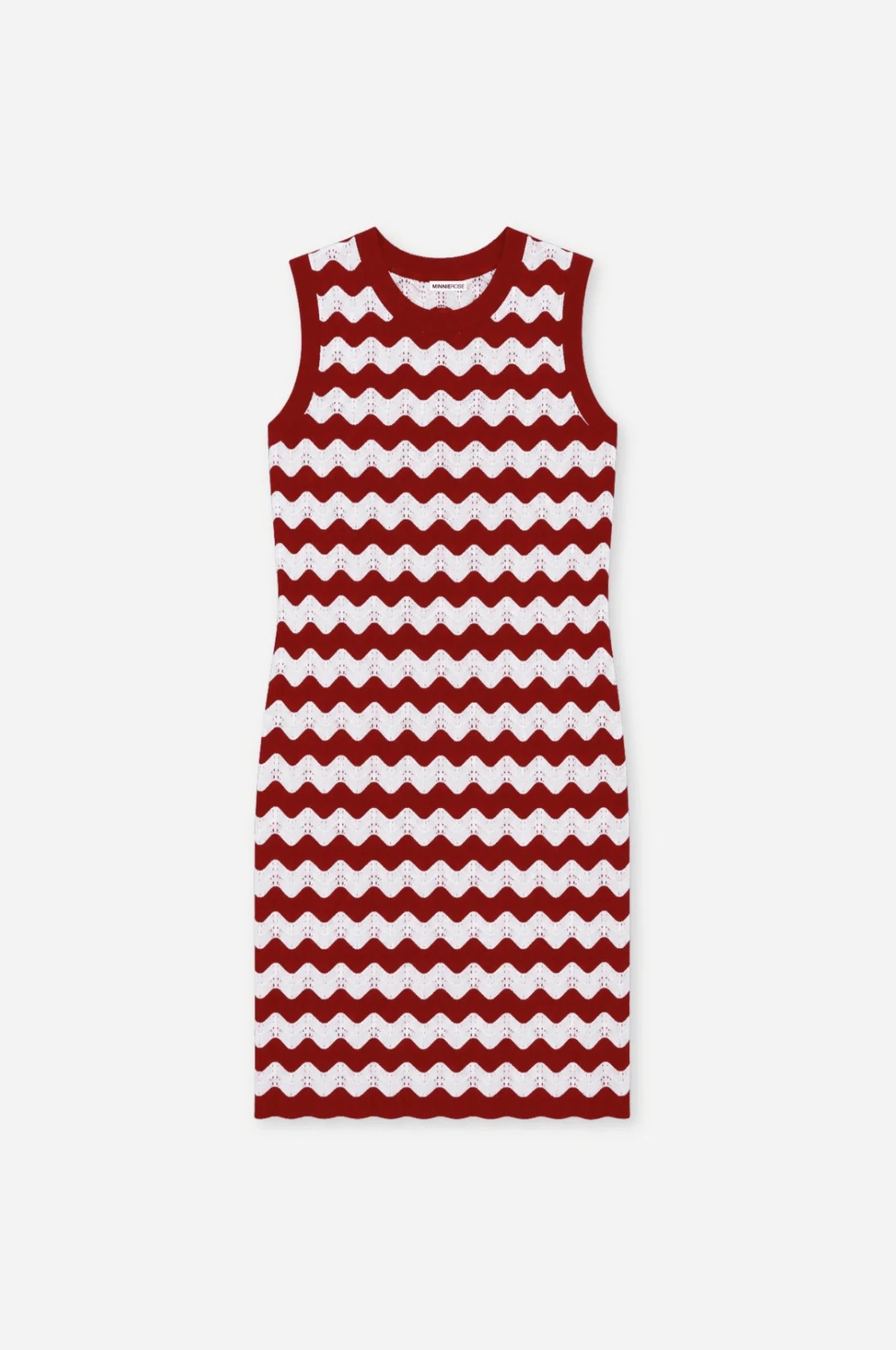 Stripe Scallop Tank Dress Spice - Minnie Rose - COLOR GAME