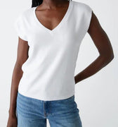 Tati Power Shoulder Top White - Michael Stars - Color Game