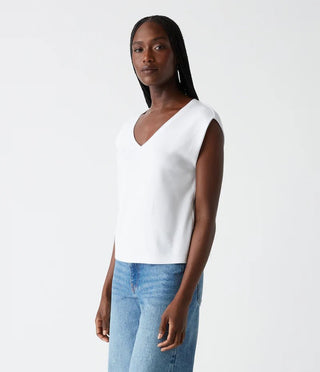 Tati Power Shoulder Top White - Michael Stars - Color Game