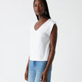 Tati Power Shoulder Top White - Michael Stars - Color Game