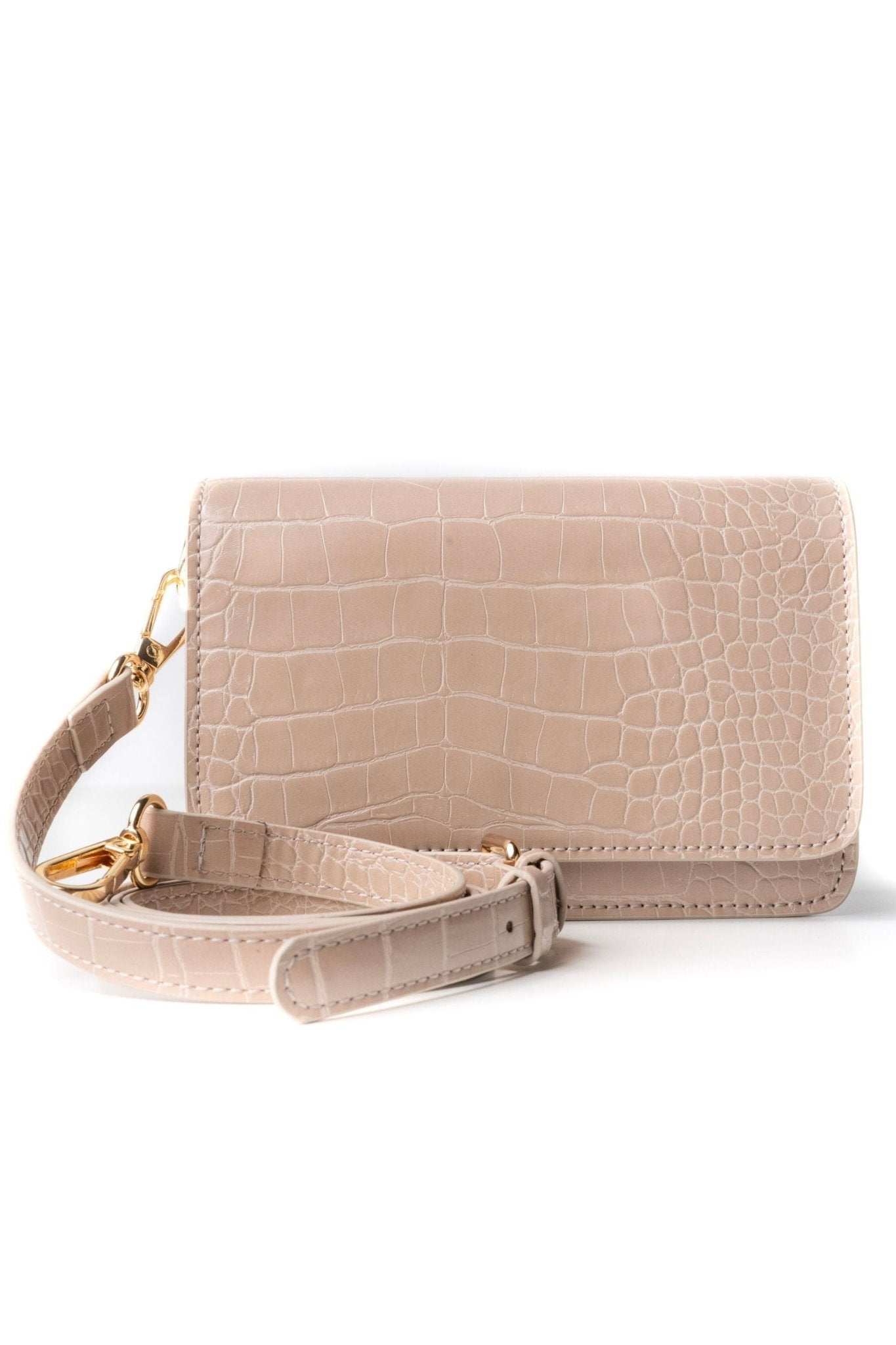 Taupe Croc Stadium Bag - Main and Exchange - COLOR GAME