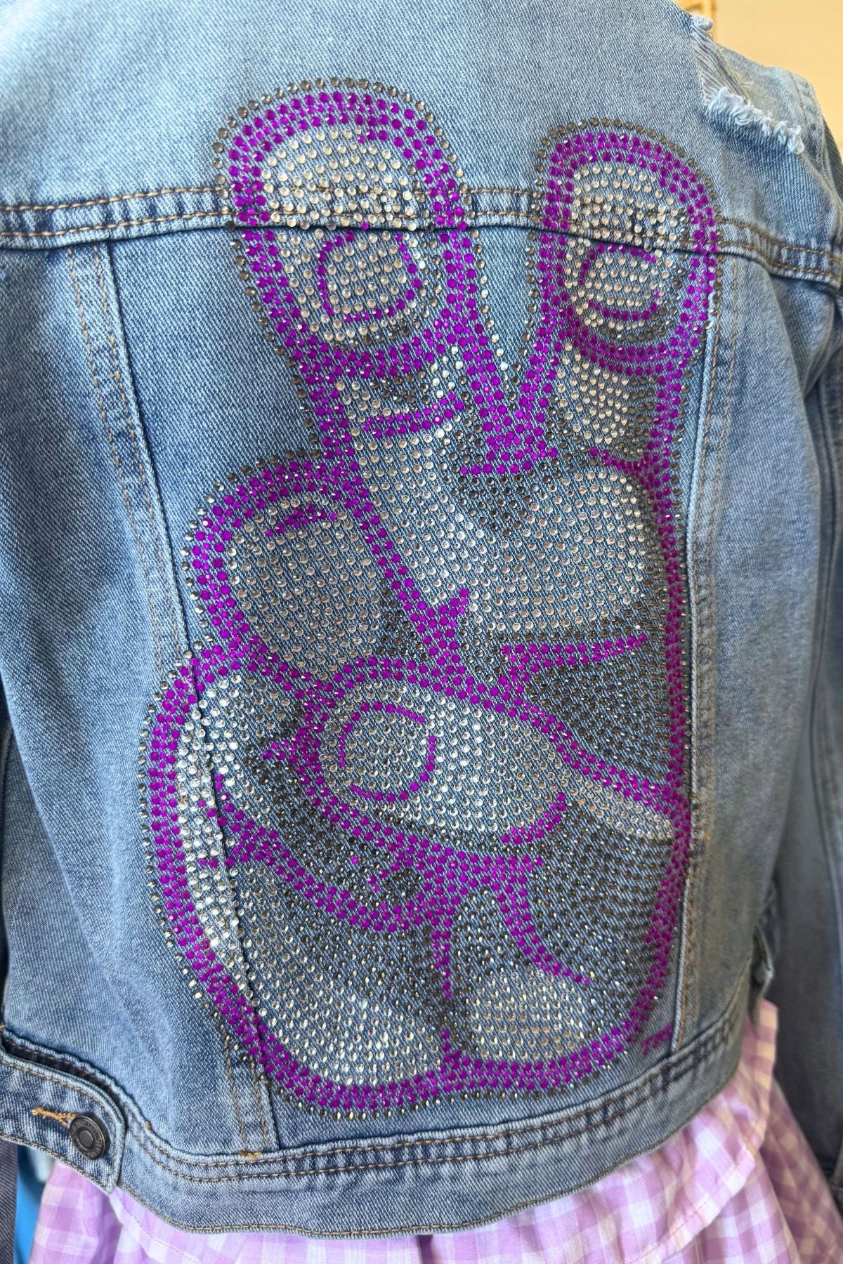 TCU Frog Hand Sign Denim Jacket - Moving Forward Designs - COLOR GAME