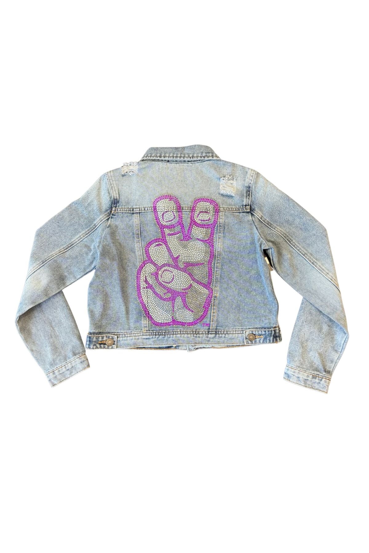 TCU Frog Hand Sign Denim Jacket - Moving Forward Designs - COLOR GAME