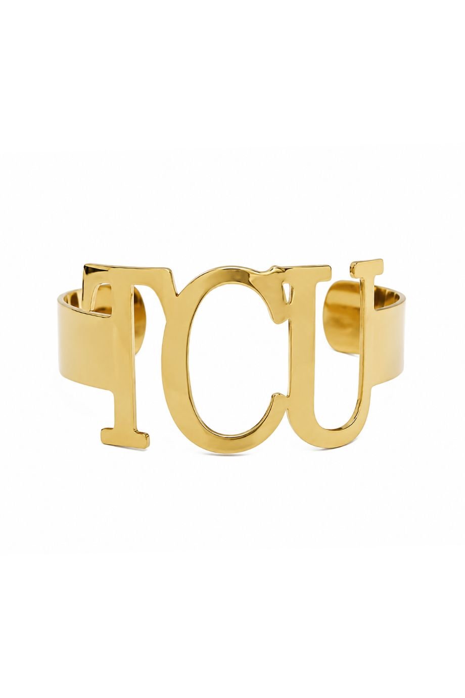 TCU Gold Statement Cuff Bracelet - Steele Sloan Designs - COLOR GAME