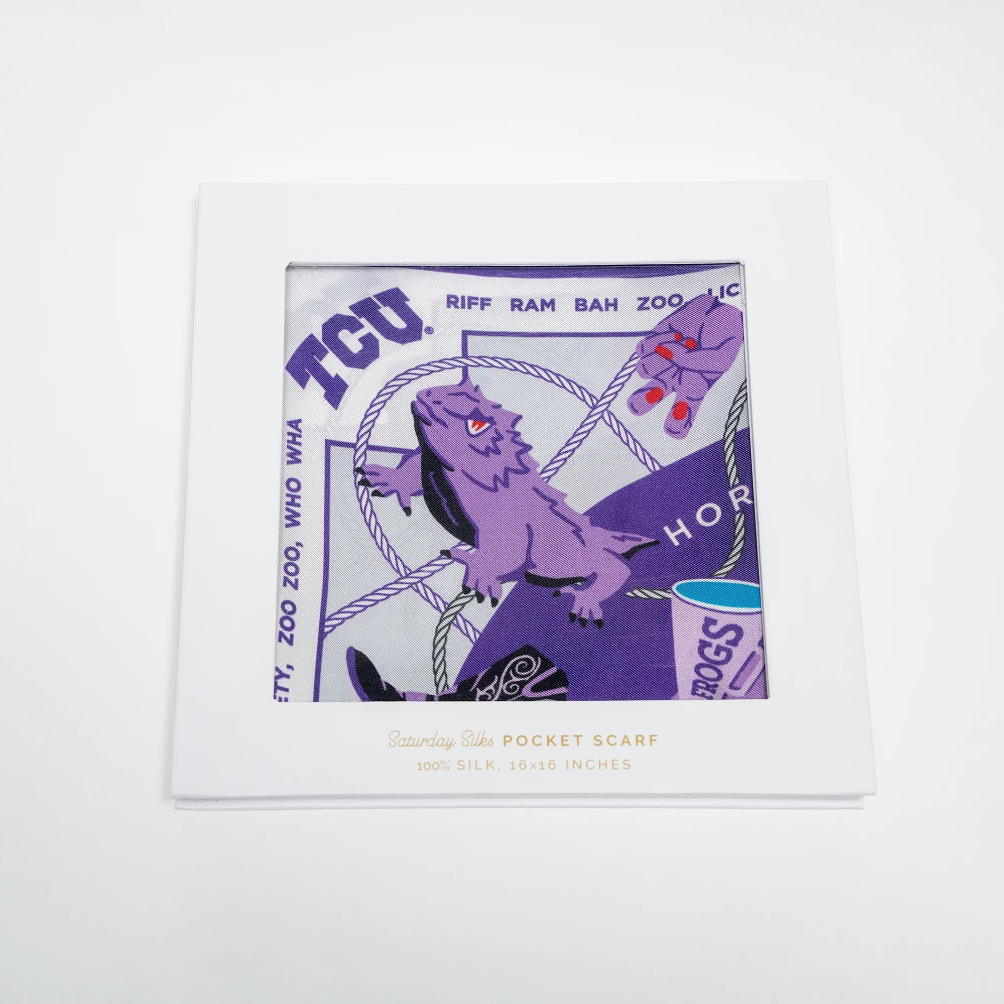 TCU Horned Frogs Pocket Scarf - Saturday Silks - COLOR GAME