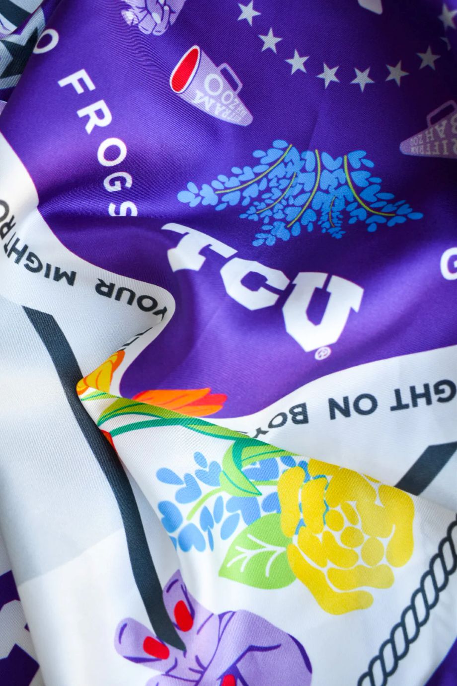 TCU Horned Frogs Saturday Scarf - Saturday Silks - COLOR GAME