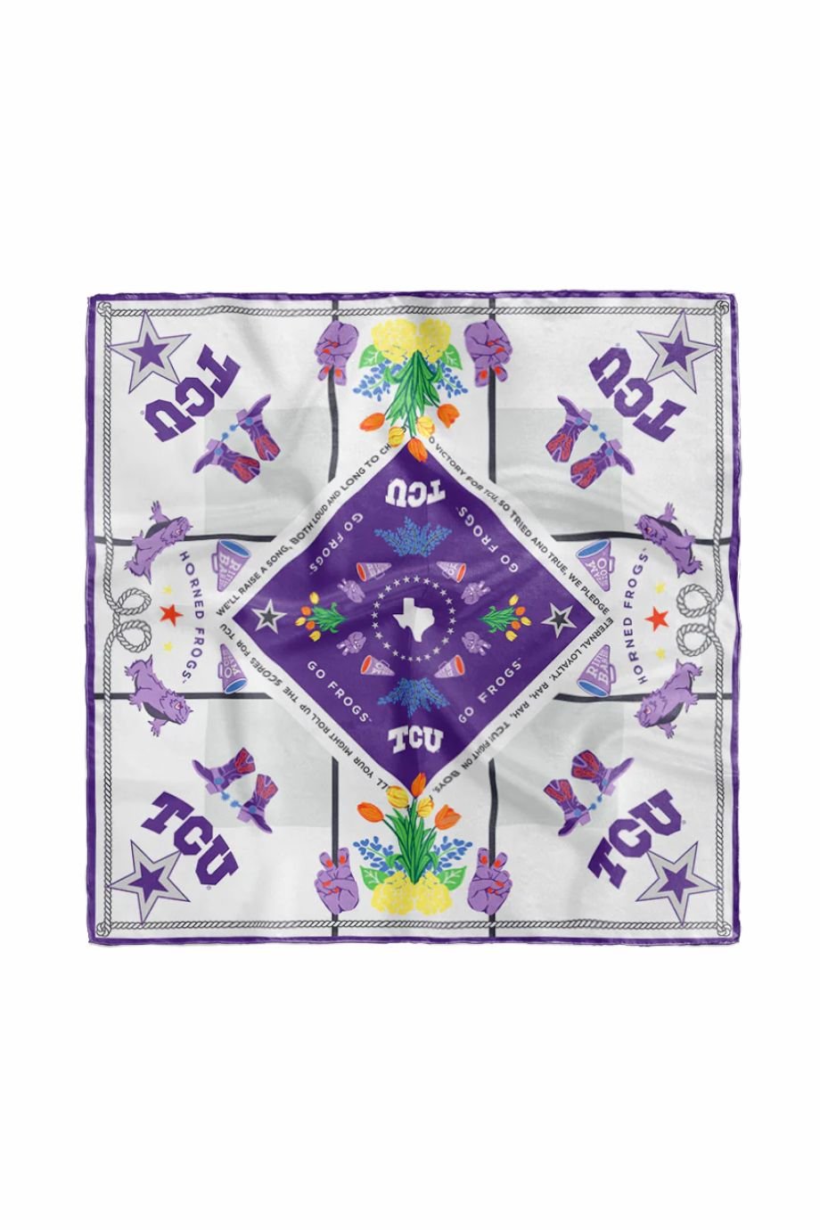 TCU Horned Frogs Saturday Scarf - Saturday Silks - COLOR GAME