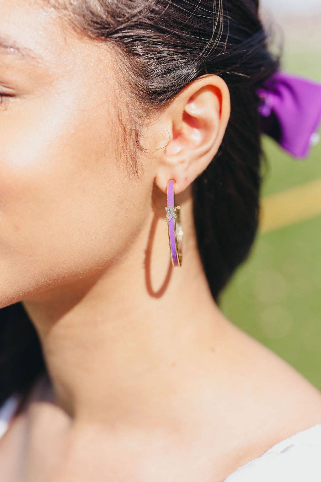 TCU Logo Hoop Earrings - Brianna Cannon - COLOR GAME