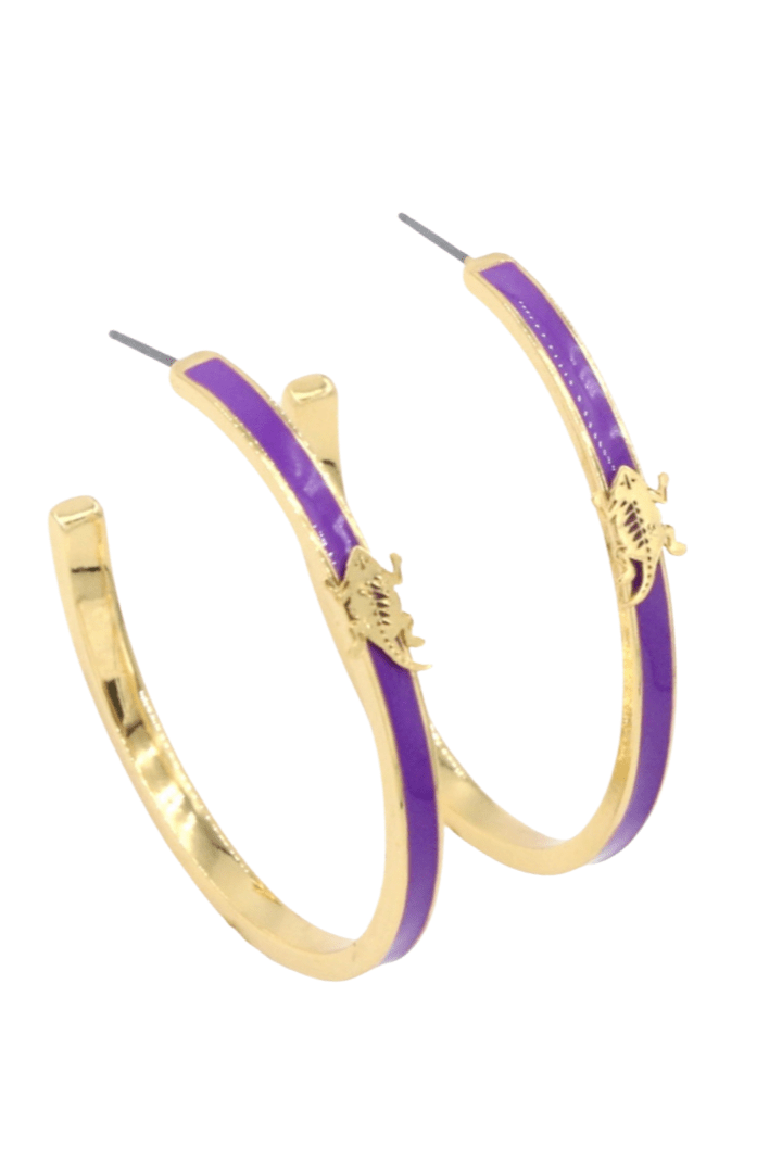 TCU Logo Hoop Earrings - Brianna Cannon - COLOR GAME