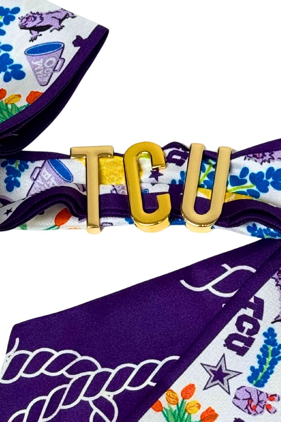 TCU Skinny Scarf Slider Set - Saturday Silks - COLOR GAME