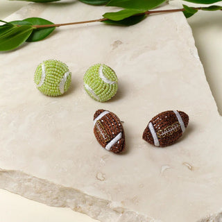 Tennis Ball Stud Earrings - Mignonne Gavigan - Color Game