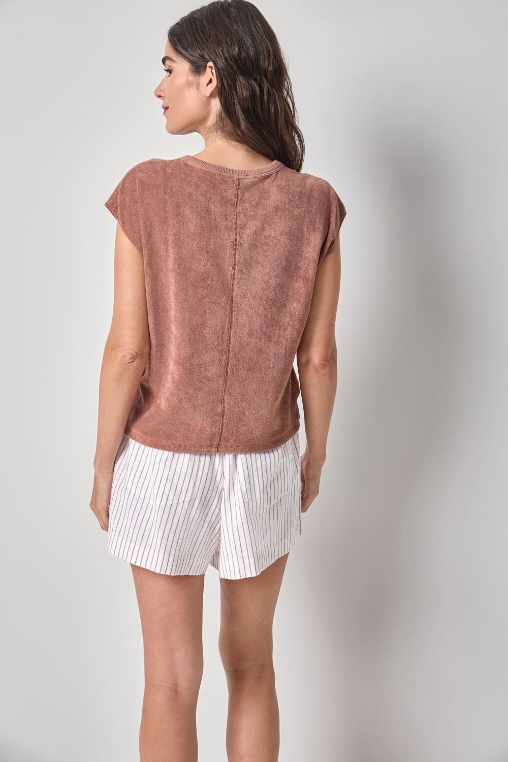 Terry Boxy Sleeveless Top Bark - Lilla P - COLOR GAME