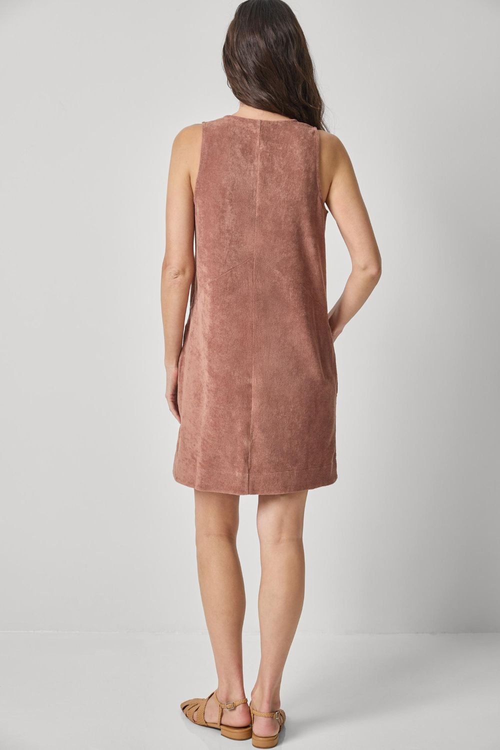 Terry Zip Front Mini Dress - Lilla P - COLOR GAME