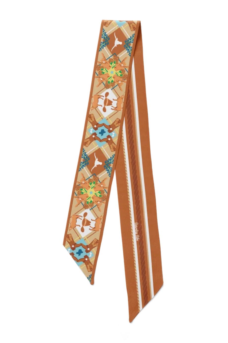 Texas All-Star Skinny Scarf by Saturday Silks