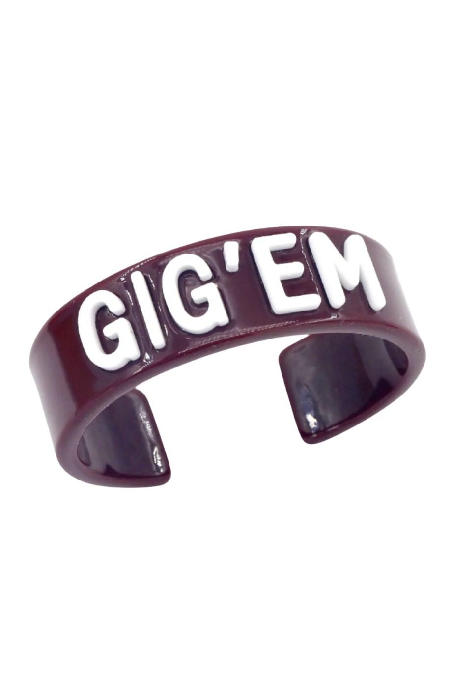 Texas A&M Maroon Gig'Em Cuff - Brianna Cannon - COLOR GAME