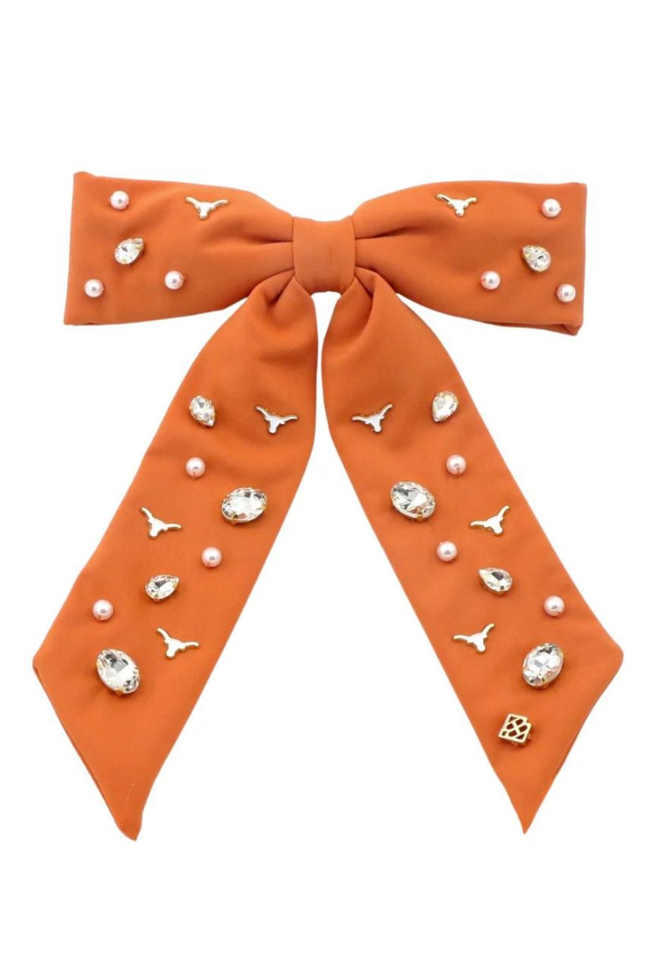 Texas Burnt Orange Bow Barrette - Brianna Cannon - COLOR GAME