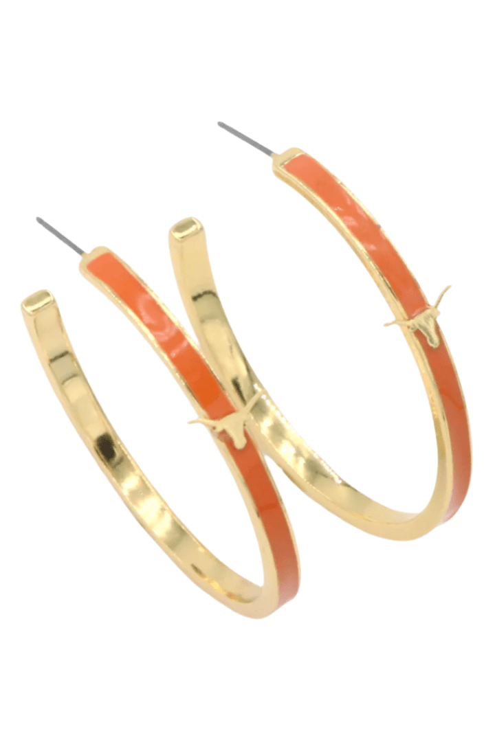 Texas Logo Hoop Earrings - Brianna Cannon - COLOR GAME