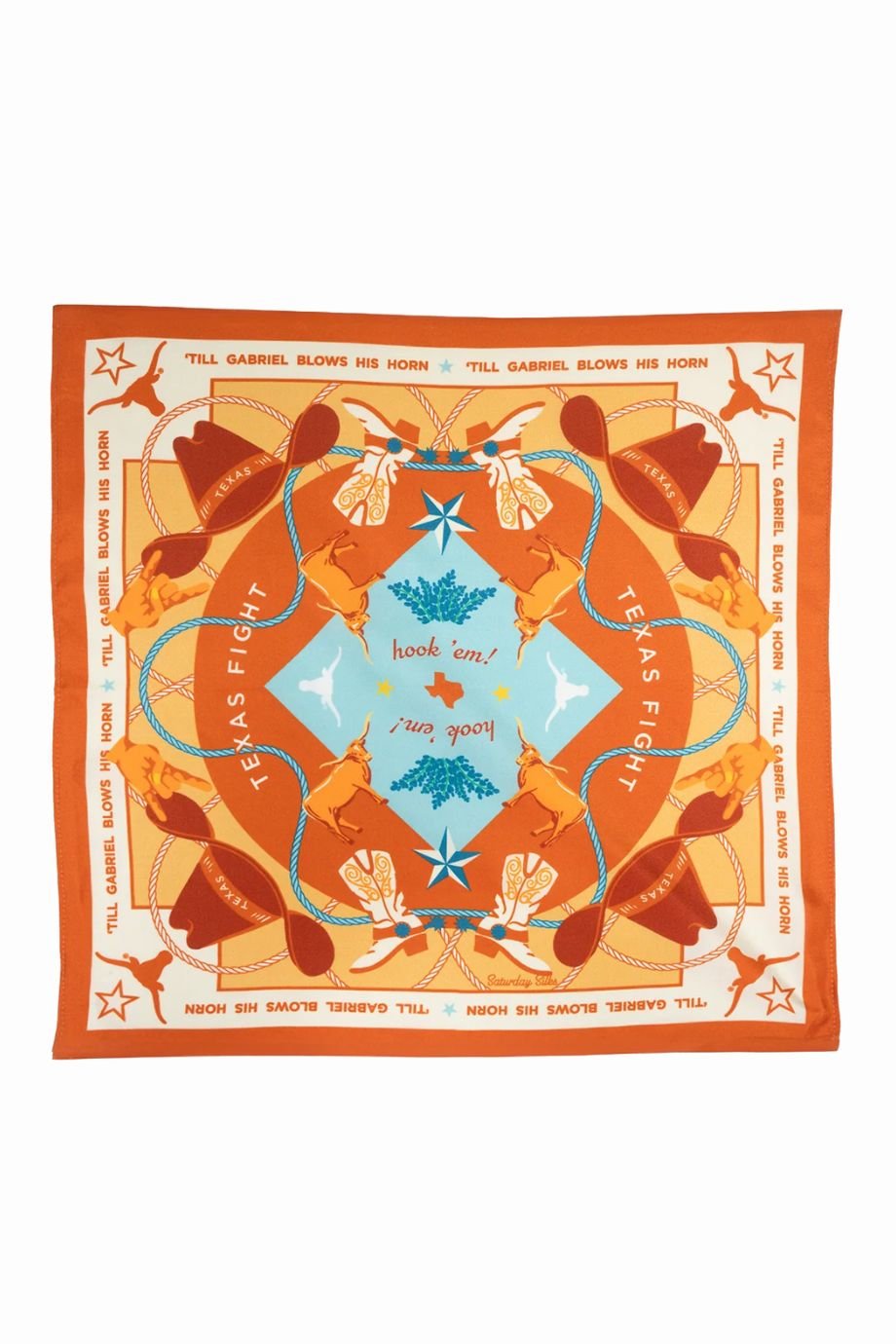 Texas Longhorns Pocket Scarf - Saturday Silks - COLOR GAME
