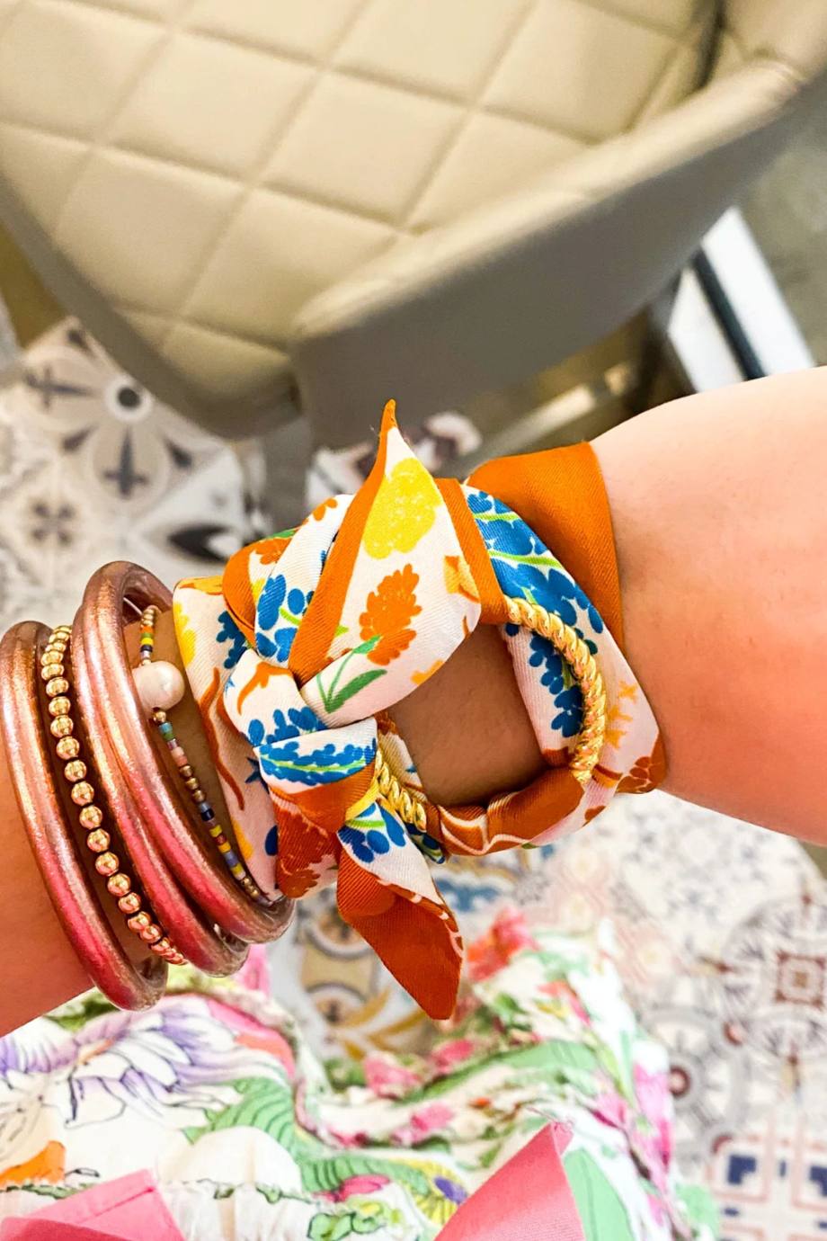 Texas Longhorns Skinny Scarf - Saturday Silks - COLOR GAME