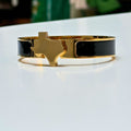 Texas Map Bangle Bracelet Black - Gameday Luxe - COLOR GAME