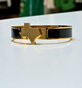 Texas Map Bangle Bracelet Black - Gameday Luxe - COLOR GAME