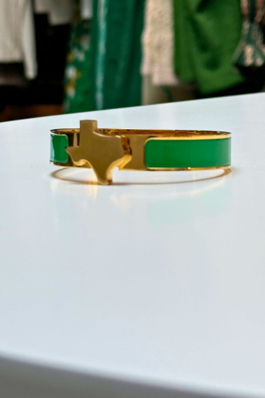 Texas Map Bangle Bracelet Green - Gameday Luxe - COLOR GAME