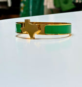 Texas Map Bangle Bracelet Green - Gameday Luxe - COLOR GAME