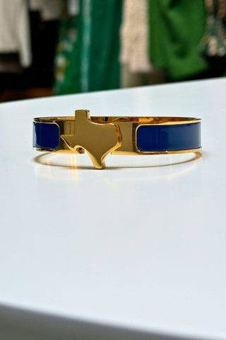 Texas Map Bangle Bracelet Navy - Gameday Luxe - COLOR GAME