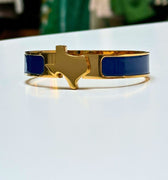 Texas Map Bangle Bracelet Navy - Gameday Luxe - COLOR GAME