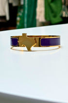 Texas Map Bangle Bracelet Purple